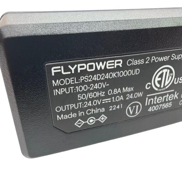 Flypower PS24D240K1000UD 24V 1A Class 2 Power Supply Adapter 4mm Barrel - Picture 2 of 4